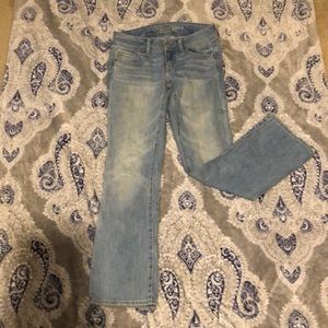 AEO Light Wash Kick Boot- SHORT LENGTH